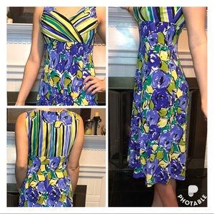 Evan Picone A-Line Floral Summer Dress 4P